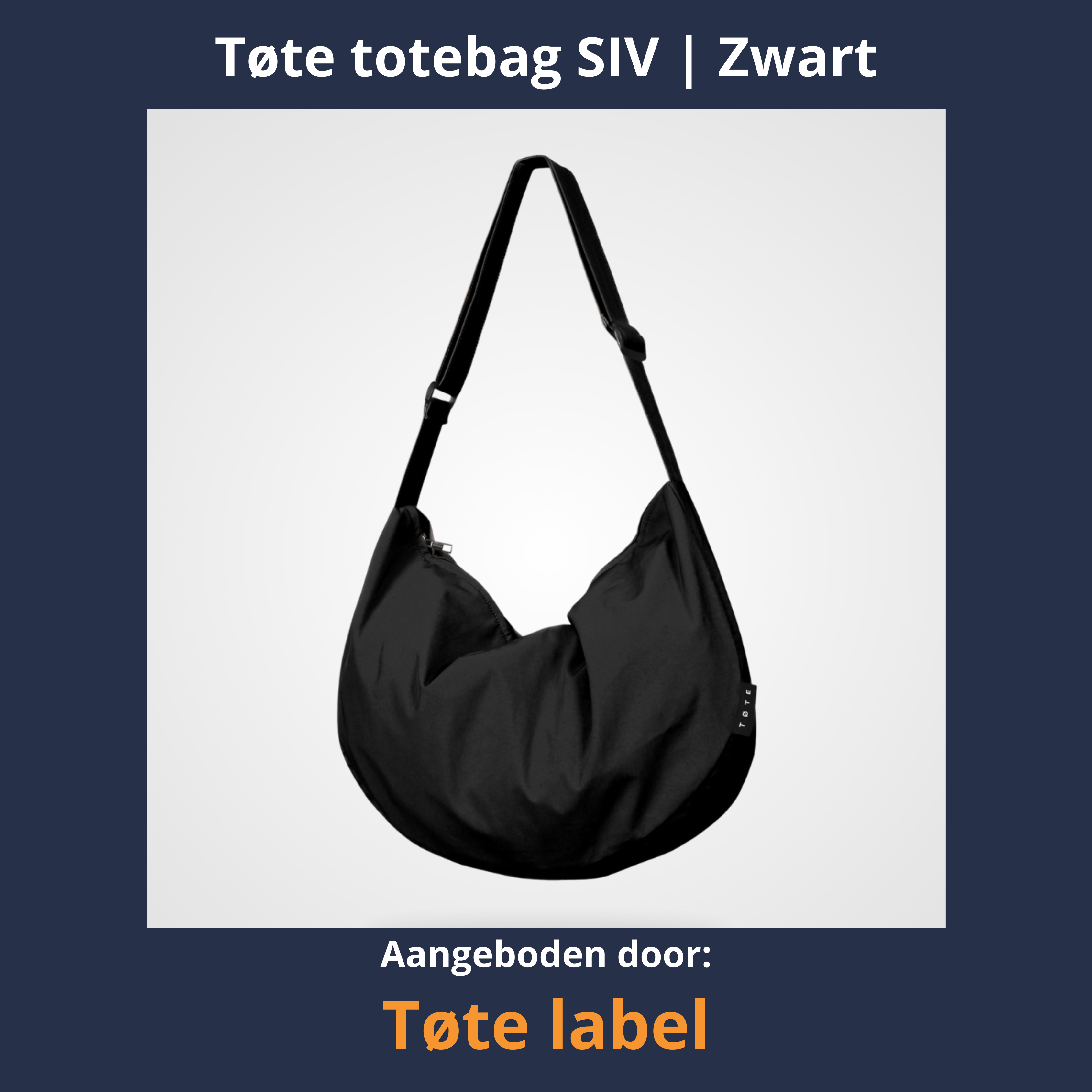 Totebag SIV Zwart - TØTE staat voor 1 ontwerp dat je hele dag aankan.