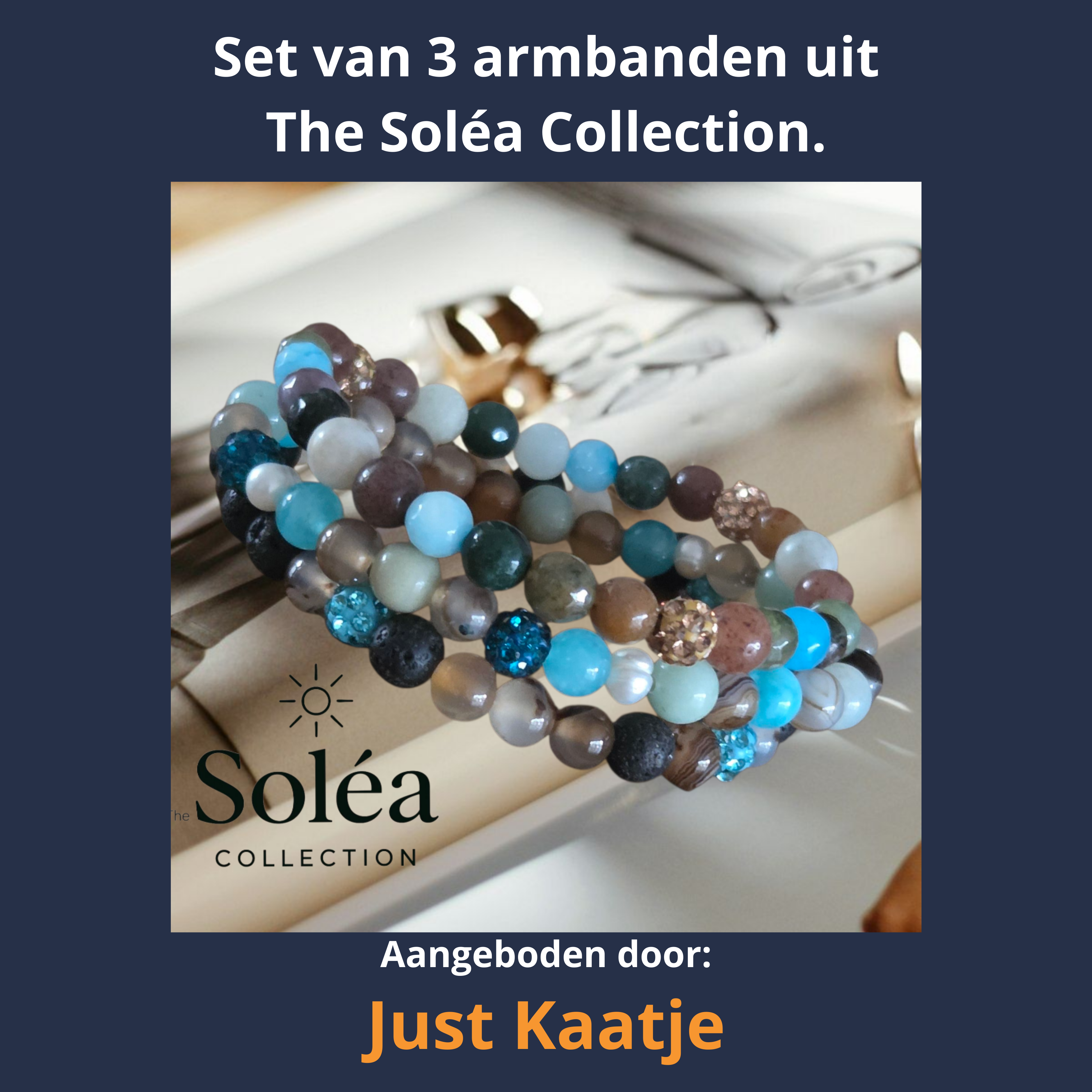 Een schitterende set van 3 armbanden uit The Soléa Collection. De set heeft een heerlijke glitter met kleur.