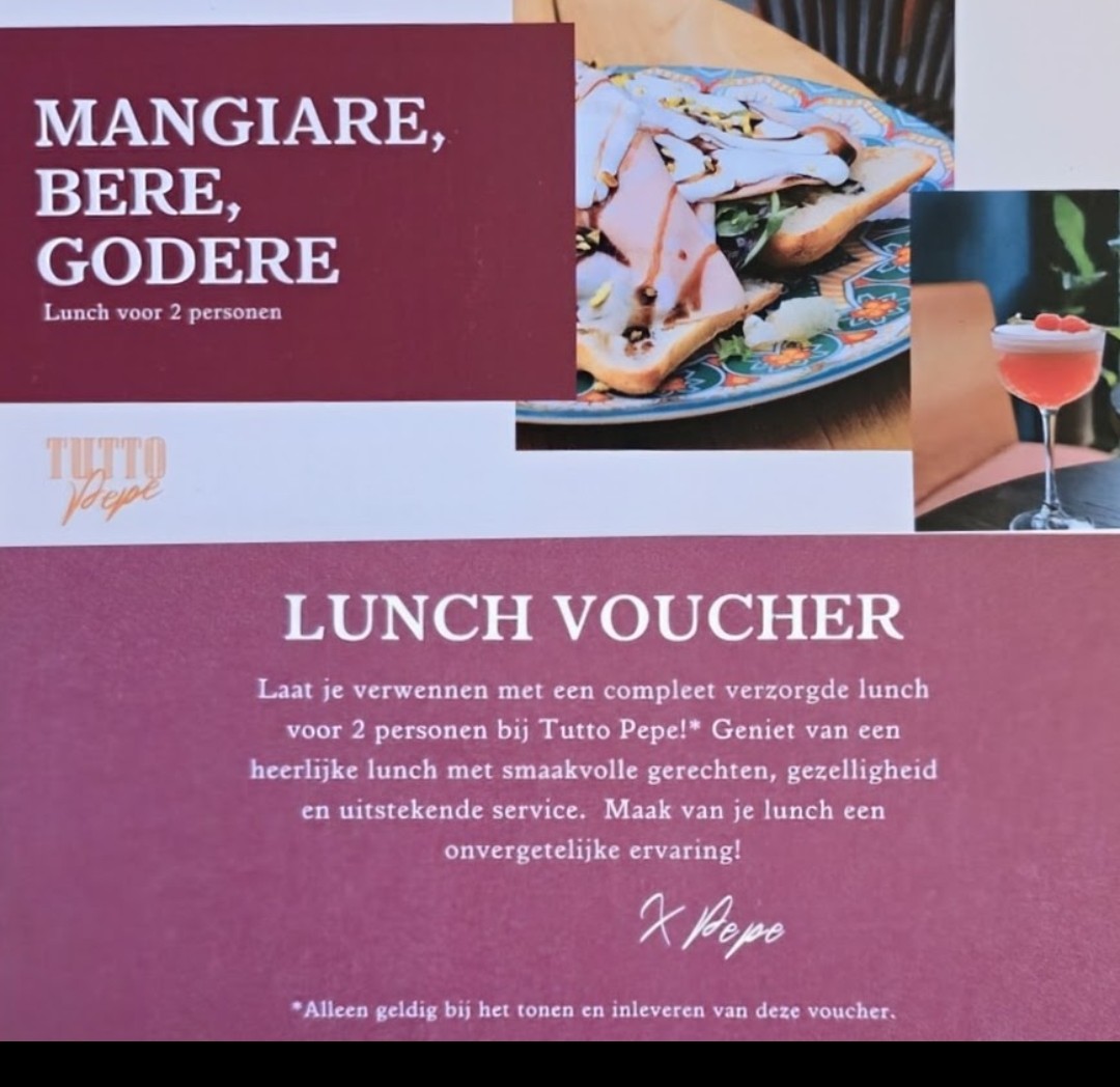 2x Lunch Voucher  Tutto Pepe