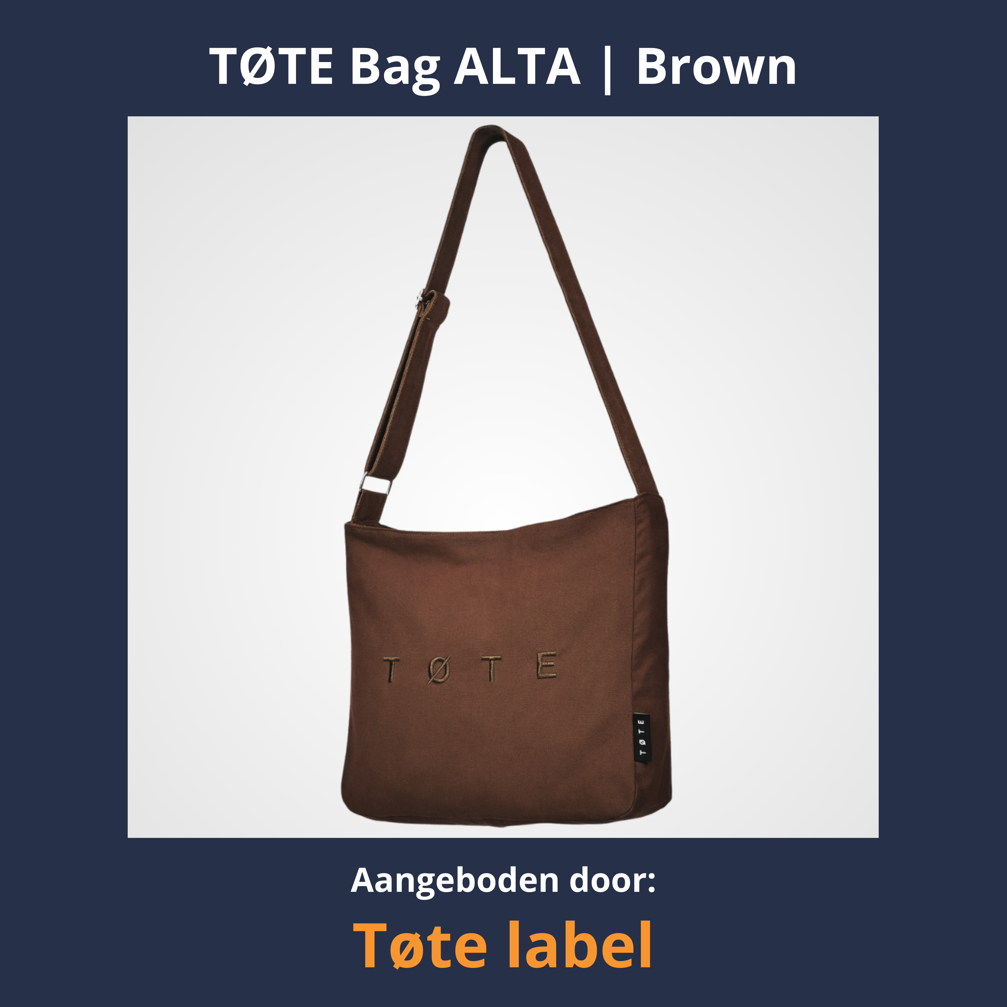 Tøte totebag Alta brown - TØTE staat voor een ontwerp dat klopt: in functie, stijl en ritme.