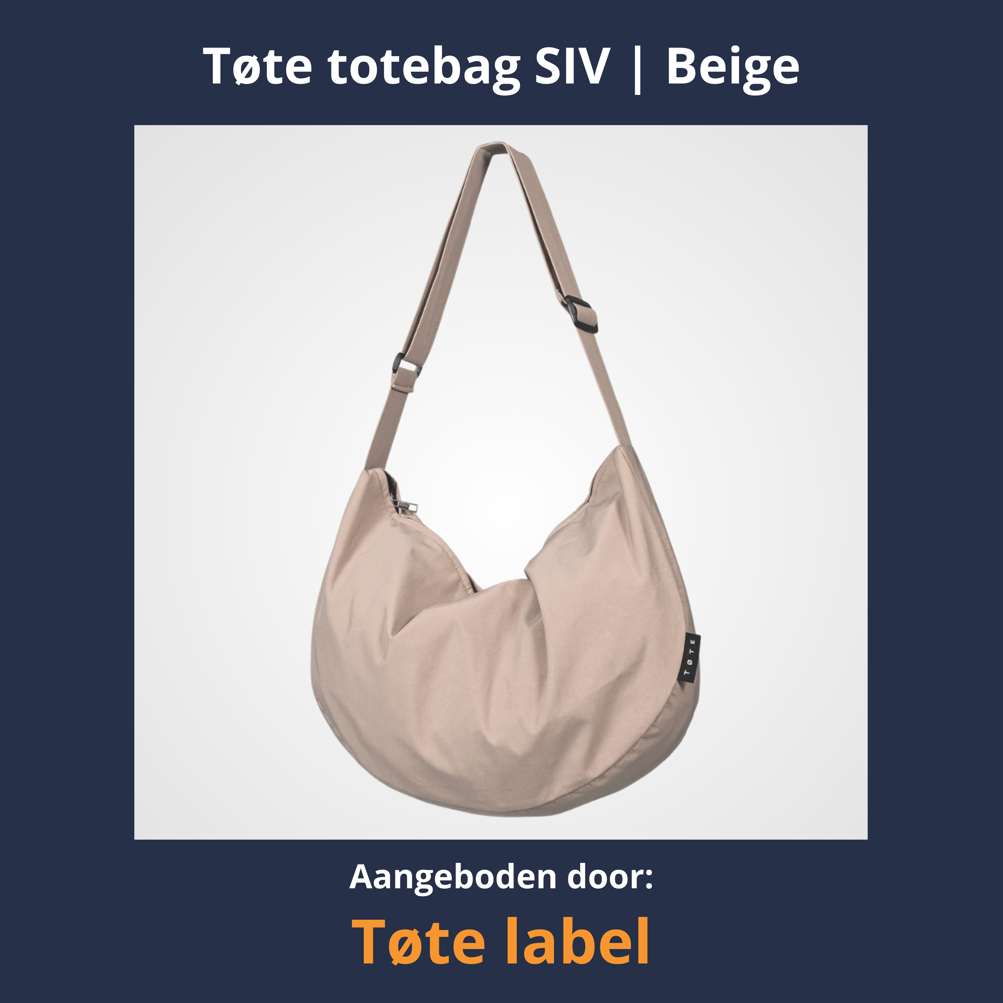 Totebag SIV Beige - TØTE  is een hardgroeiend jong merk, opgericht door drie roeiers uit Amsterdam.